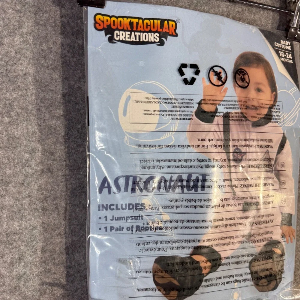 Spooktacular‎ Creations Astronaut Baby Costume 18-24 Months Jumpsuit Booties